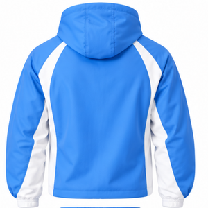 Royal Blue White Hooded Tracksuit Set Full Zip Jacket <b>Straight</b> <b>Leg</b> <b>Pants</b> Custom Athletic Training Sportswear Two Piece Outfit - Product Image 6