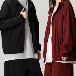 Wholesale Casual <b>Two</b> <b>Piece</b> Windbreaker <b>Set</b> <b>Mesh</b> Lining Zip up Printing Logo Solid Sportswear Tracksuits for Women 2026 - Product Image 6