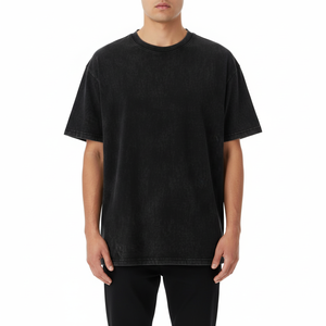 T-shirt homme surdimensionné en coton 100% de haute qualité, impression sérigraphique personnalisée, impression numérique, service OEM - Product Image 2