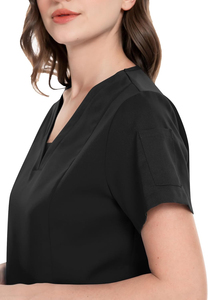 Tenues médicales confortables en coton noir, ensembles d'uniformes d'infirmières pour hôpitaux, vente en gros, logo personnalisé disponible pour médecins et infirmières - Product Image 5