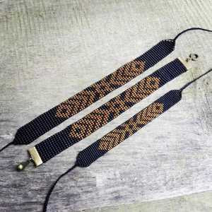 กำไลข้อมือลูกปัดทำมือ ลายหินสีดำเหลืองเงิน NOUSHAD HANDICRAFTS NH-696 รับรองโดย IGI จากอุตรพัฒนา - Product Image 3