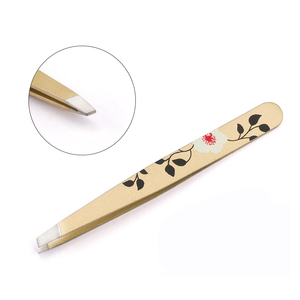 Eyelash Extension Tweezers Stainless Steel Eyebrow Tweezers Stainless Steel Flat Tip Hair <b>Removal</b> Makeup <b>Tool</b> Tweezers - Product Image 1