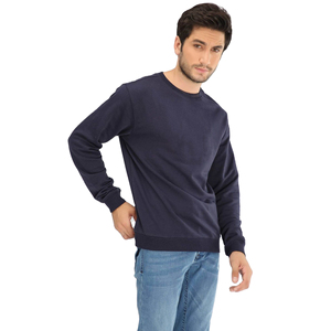 Men's Thick Pullover <b>Jumpers</b> O Neck Long Sleeves Sweatshirt Embroidery Logo Winter Fleece Designer Solid Pattern 100% Cotton - Product Image 5