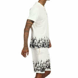 Ensemble de vêtements de sport décontractés pour hommes, t-shirt et short, tenue en deux pièces pour l'été, la salle de sport, la course à pied, l'exercice quotidien - Product Image 4