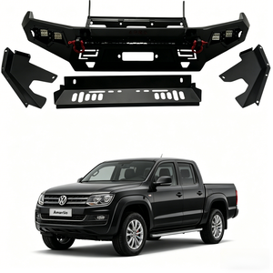 Pare-chocs avant pour pick-up <span class=keywords><strong>Volkswagen</strong></span> Amarok 2015+ en acier robuste avec plaque de protection, crochets de remorquage, accessoires tout-terrain - Product Image 1