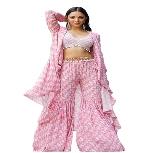 <b>Plus</b> <b>Size</b> Women's <b>Kaftan</b> Jacket-kanya Libas Brand India Pakistan Ethnic /Cotton Material Heavy Work Multiple Colors - Product Image 1