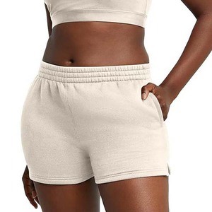 Shorts pour femmes en molleton français respirant, séchage rapide, coupe ajustée, style moto et biker, en laine/cachemire, teint sur mesure, pour toutes les saisons - Product Image 2