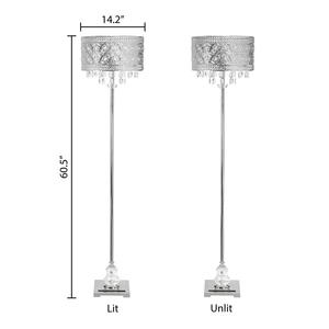 Lampe de sol décorative en cristal avec cadre chromé pour une ambiance luxueuse dans le salon - Product Image 5