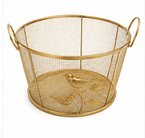 Panier à fruits en métal avec motif d'oiseau décoratif, corbeille à fruits en fil métallique, panier de rangement pour fruits et légumes sur comptoir de cuisine - Product Image 4