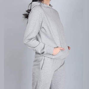 Ensemble de survêtement unisexe en molleton 100 % coton avec impression personnalisée pour femme, coupe ample, idéal pour le sport, la gym et le fitness - Product Image 2