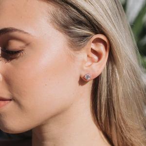 925 <b>Sterling</b> <b>Silver</b> Round Cut Moissanite <b>Stud</b> Earrings VVS1 D Color Diamond Earrings For Women - Product Image 3