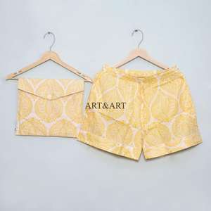 Conjunto de Pijama de Algodón Suave y Cómodo de Manga Corta con Estampado Floral, Transpirable y de Secado Rápido para Mujer, Ligero y Acogedor para Primavera/Verano - Product Image 6