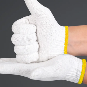 Cotton Safety <b>Gloves</b> <b>Knit</b> Wrist Anti-Slip General Purpose Work <b>Gloves</b> Durable Smooth Texture Latex Free Powder Free - Product Image 6