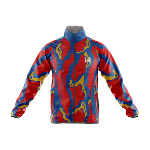 Survêtement personnalisé zippé en nylon pour homme, veste de sport sublimée, coupe-vent pour la course, l'entraînement et la gym - Product Image 4