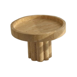 Plateau de service en marbre découpé sur mesure avec bord surélevé, design Art Déco, pour la maison, les hôtels, les restaurants et les mariages, logo personnalisé - Product Image 4