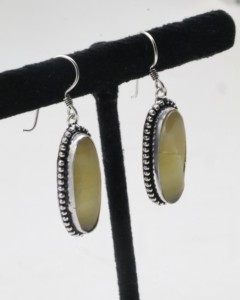 Natural Agate <b>Hoop</b> Earrings with German <b>Silver</b> – Handmade Gemstone <b>Hoop</b> Jewelry for Women - Product Image 2
