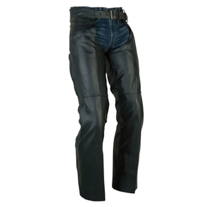 BAND BROTHERS Chaps pour hommes en cuir véritable style western - Conception personnalisée, coupe décontractée, fermeture à boucle, pour l'équitation, lavage à la main - Product Image 3