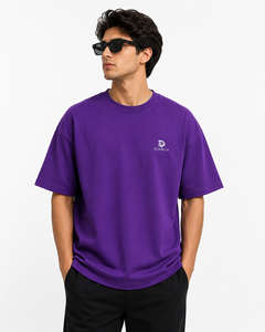 T-shirt décontracté pour homme Dumela, coupe classique, manches courtes, col rond, imprimé, logo uni sur le devant, tricoté 100% coton, anti-boulochage, 180 grammes - Product Image 3
