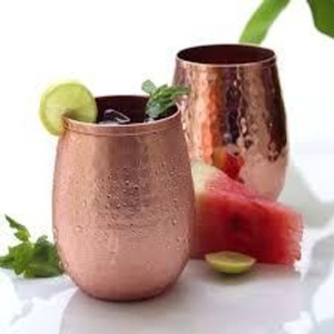 Gobelet en verre de cuivre pour l'exportation mondiale, vaisselle ayurvédique, tasse à eau potable, fournisseur en gros Inde - Product Image 6