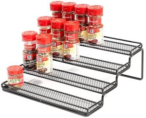 4-Tier Metal Spice <b>Rack</b> <b>Storage</b> Holder – Space-Saving Kitchen Organizer - Product Image 4