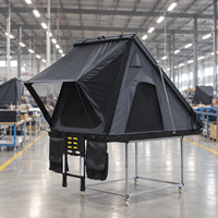 Tente de toit rigide triangulaire en aluminium, 18 cm pliée, 150 cm de hauteur dépliée, imperméable, pour Overlanding SUV 4x4