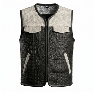 Men's for Embossed Adult All Seasons <b>Biker</b> Motorcycle Riding Vest - Product Image 1
