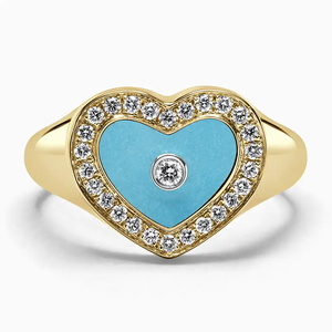 Bague de fiançailles Roy Diamond en argent sterling 925 plaqué rhodium avec moissanite en forme de cœur et sertissage à griffes - Product Image 1