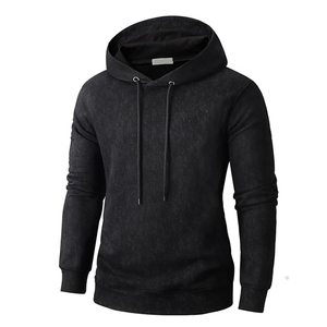 Sudadera con Capucha para Hombre, 100% Algodón, con Logotipo Personalizado, Cómoda, Transpirable, Diseño Liso, Teñido Uniforme, para la Temporada de Invierno - Product Image 1