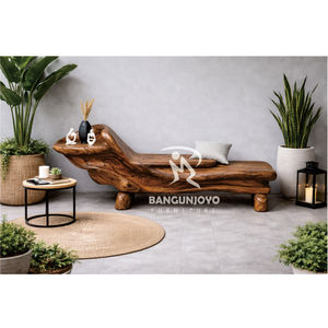 Adjustable Solid Suar Wood <b>Bench</b> with Storage and Wood Carving Modern Design for Living Room Hotel or Apartment - Product Image 1