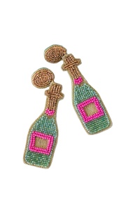 Boucles d'oreilles indiennes de haute qualité, grandes boucles d'oreilles à perles, faites à la main, tissées, Jhumka pour femmes, en provenance d'Inde - Product Image 2