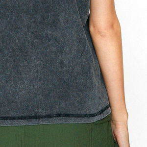 Nuevas Camisetas de Moda con Lavado Ácido, Camisetas de Algodón Oversize con Lavado Ácido, Camisetas Vintage para Mujer, Precio al por Mayor con OEM - Product Image 6