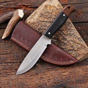 Cuchillo de Caza y Camping de Hoja Fija de Acero Inoxidable con Punta Caída y Mango de Micarta, Precio de Fábrica - Product Image 1