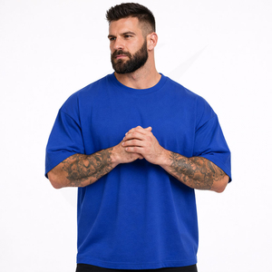 T-shirts pour hommes à épaules tombantes, 100% coton, jersey simple, aspect vintage, qualité supérieure, best-sellers - Product Image 4