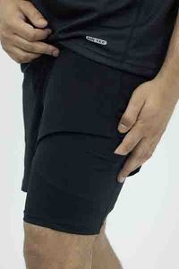 Shorts de sport personnalisés pour hommes de qualité supérieure, 2 en 1, double couche, pour la course à pied et l'entraînement, avec compression interne et cordon de serrage élastique à la taille - Product Image 5
