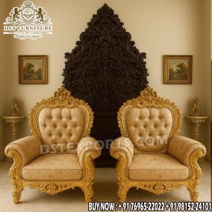 Sillón de Salón de Respaldo Alto Personalizado para Decoración de Interiores de Lujo, Elegante y Cómodo Sillón de Esquina para el Hogar, Sillón de Salón Clásico Tallado - Product Image 3