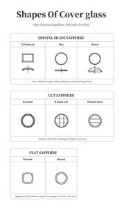 Vidro De Safira Personalizado Vidro De Relógio De Cristal De Safira Curvo - Product Image 2