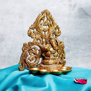 ตะเกียงน้ำมันอินเดียสำหรับตกแต่งบ้าน Mandir สำหรับ Diwali pooja Room kuthu vilakku Puja Deep - Product Image 3