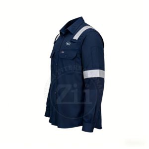 Chemise de travail pour homme haute visibilité, respirante, ignifuge, style western, robuste, à manches longues, pour le soudage - Product Image 2