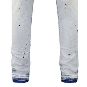 Jeans en denim coupe droite pour homme, coton premium, blanc classique, pantalon décontracté tendance, vente en gros directe d'usine - Product Image 6