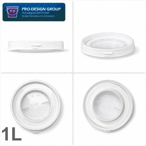 Seau de mélange de peinture automobile 1L avec couvercle gradué anti-déversement, récipient de stockage de liquides en plastique hermétique pour atelier automobile - Product Image 3