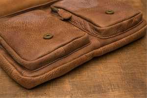 Sac à bandoulière pour ordinateur portable en cuir de vache véritable pour homme, durable, usage quotidien, style rétro, 15,6 pouces, LLB-0331 - Product Image 4