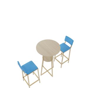 Set di tre sedie da bar con struttura dorata e cuscini e schienali in spugna, dotato di funzione contenitore - Product Image 5