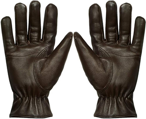 Leather Safety <b>Gloves</b> Full Grain Durable Anti Slip Straight Cuff General Purpose Waterproof Touchscreen Heat Resistance - Product Image 6