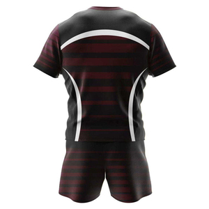 Conjunto de Camiseta y Pantalones Cortos Deportivos de Rugby Personalizados, Material Transpirable y Ligero para Partidos y Entrenamientos de Equipo - Product Image 2