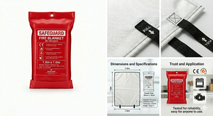 Emergency Fire Suppression <b>Blanket</b> 3.0mm <b>Thick</b> Coated Fiberglass Wear Resistant Safety Cover No Grommet Holes for Household Fire - Product Image 4