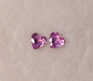 Par de zafiros rosas naturales en forma de corazón, zafiros de Ceilán sin calentar ni tratar, piedras preciosas sueltas para la elaboración de joyas. - Product Image 4
