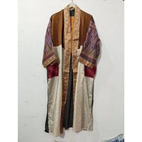 Robe Kimono Saree Vintage Premium Faite à la Main 100% Soie, Patchwork Bohème, Vêtement de Détente, Tenue de Plage, Cache-maillot, Haute Qualité, Doux, Vente en Gros