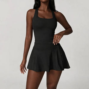 Vêtements de sport en gros : Jupe de pickleball, Robe de tennis sans manches, Robe de golf, Tenue de golf, Tenue de tennis confortable pour femme - Product Image 5