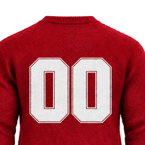 Pull en tricot doux pour homme, rouge écarlate personnalisé, col rond, manches longues, pull décontracté chaud pour l'hiver avec logo sur le devant personnalisé - Product Image 6