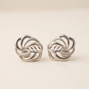 DIVYORO INTERTWINED <b>SILVER</b> <b>STUDS</b> EARRING - Product Image 2